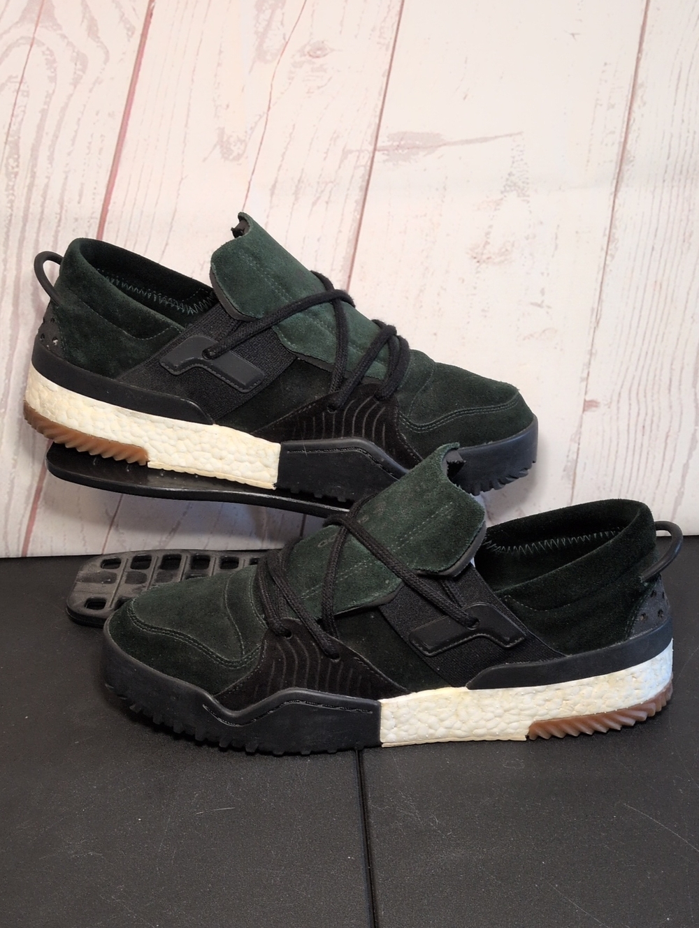 Alexander Wang x Adidas AW BBall Low "Green Night" Men's Size 10.5